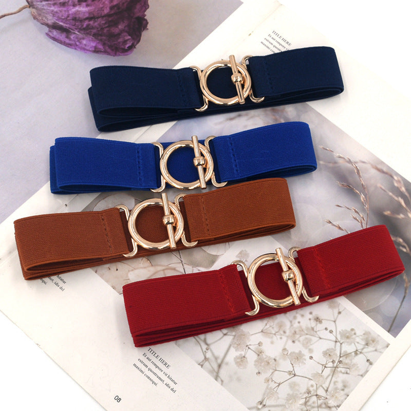 Women's Elastic Waistband Fashion Stretch Corset Korean Style Versatile Dress Decoration Thin Belt Women's Elastic Waistband Fashion Stretch Corset Korean Style Versatile Dress Decoration Thin Belt